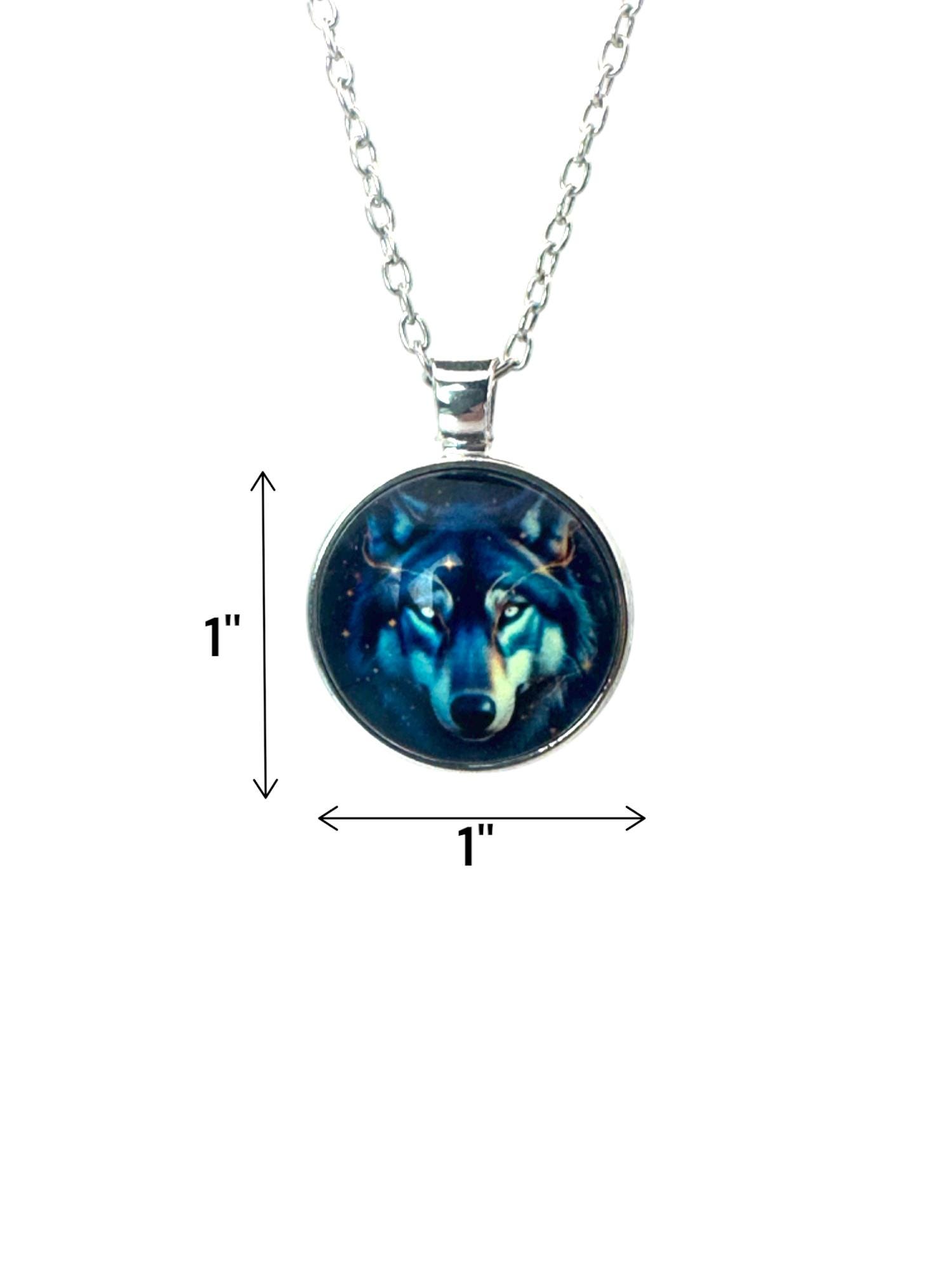 Moon Wolf Glow In The Dark Necklace – Unique Lovers Gift, Noctilucent Pendant For Him Or Her - View #6