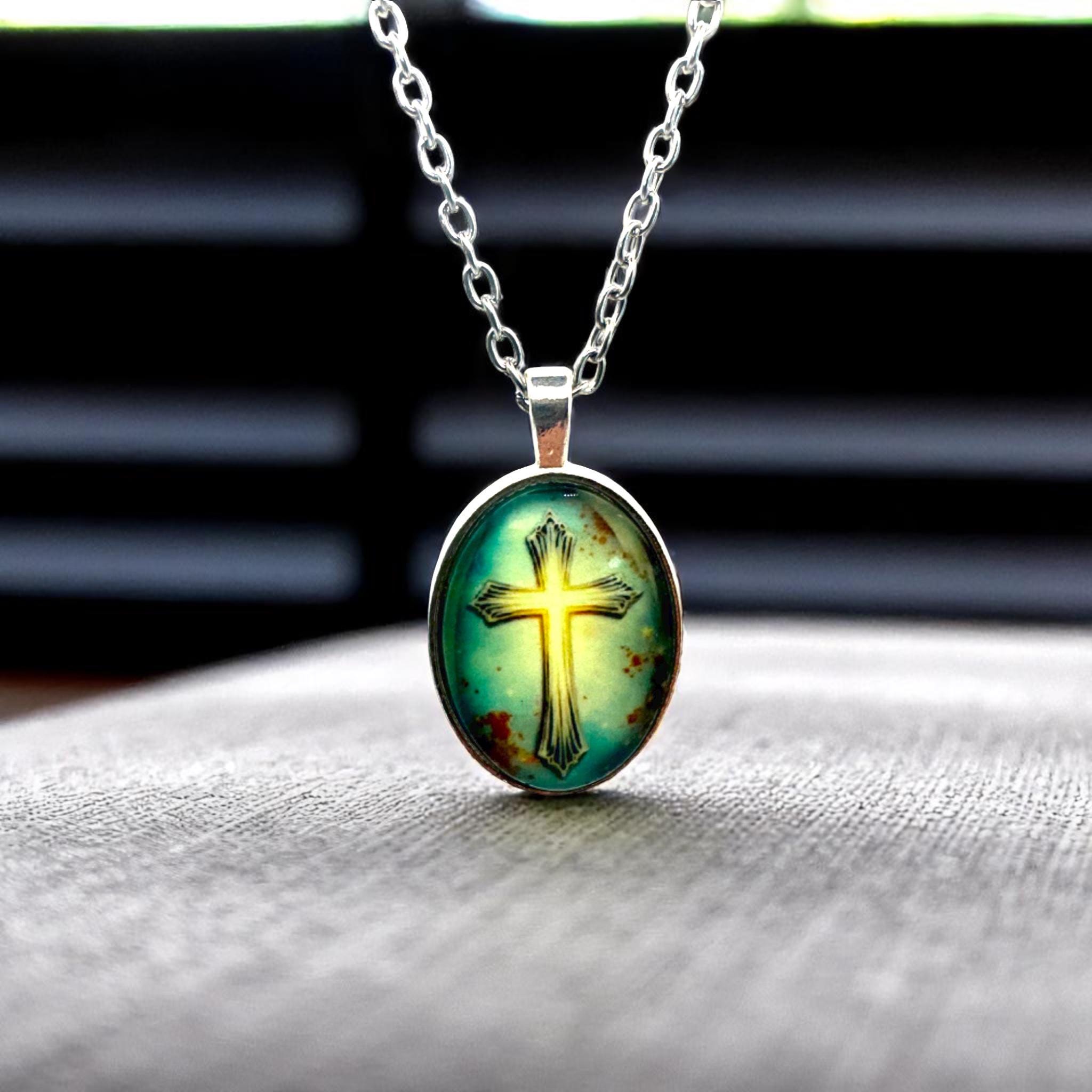 Handmade Wood & Resin Glow In The Dark Pendant Necklace - Light Absorbing, Luminous, Unique Women's Jewelry - View #8