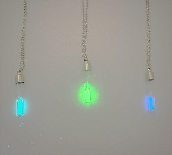 Hourglass Necklace Glow in the Dark 
