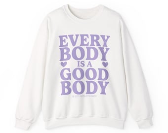 Body Positive Sweatshirt: Retro Typography Print, Soft Cotton-Blend Hoodie