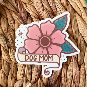 Dog Mom Tattoo Art Sticker: Waterproof Vinyl Decal