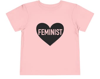 Feminist Heart Toddler Tee: Activist Cotton Top