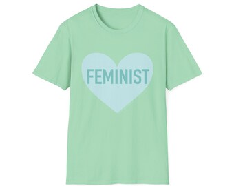 Adult Feminist Heart T-Shirt Feminist Tee Unisex Liberal Apparel