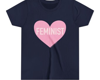 Feminist Heart Kids T-Shirt: Empowering Youth Activism