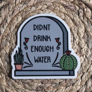 Drink More Water Bottle Sticker Hydrate Drink Your Water Sticker for Water Bottle Decal for Laptop Hydrate Sticker Drink Water Sticker
