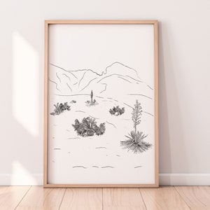 El Paso Elephant Mountain, Franklin Mountain Digital Print