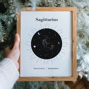 Sagittarius Zodiac Sign Digital Poster Print