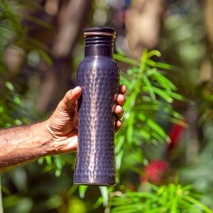 Sarveda Vintage Hammered Copper Bottle by Sarveda - 1 Litre | Designed for Yoga & Ayurveda Practitioners