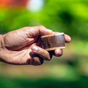Mini Handmade Coconut Shaker - Eye shape for Percussionists, Musicians & Children