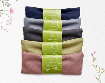 Lavender Scented Eye Pillow: Organic Cotton Flaxseed, Relaxation Gift