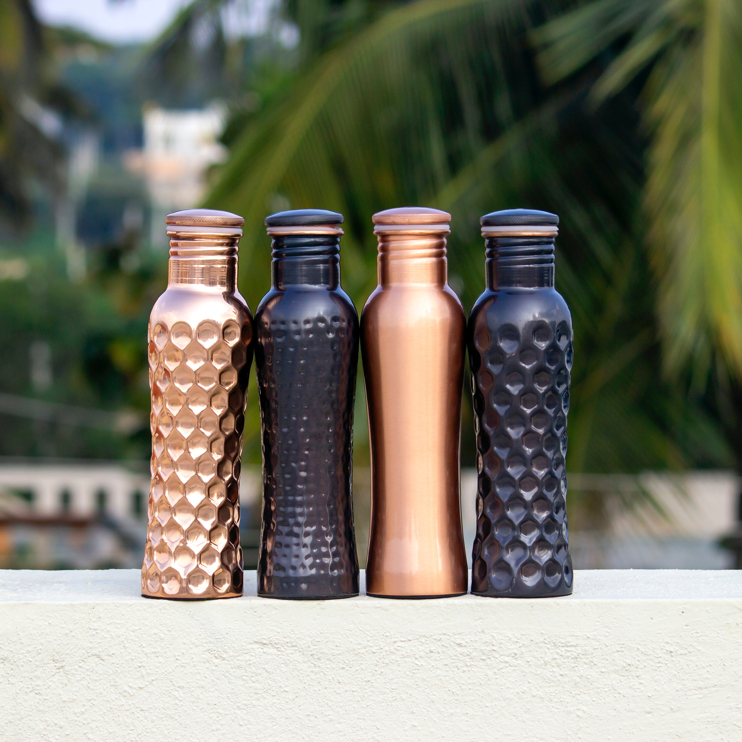 Copper Water Bottle Plain Matt Finish