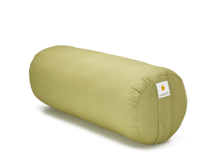 Organic Cotton Yoga Bolster: Meditation Cushion, Washable Cover