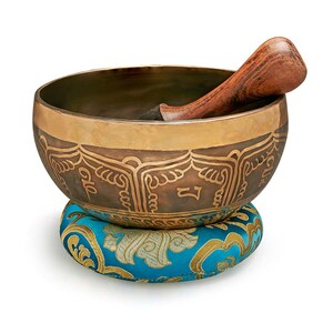 Sarveda Handmade Singing Bowl – Flower of Life | Handmade Artwork | Rich tones perfect for Sound healing and Sound therapy