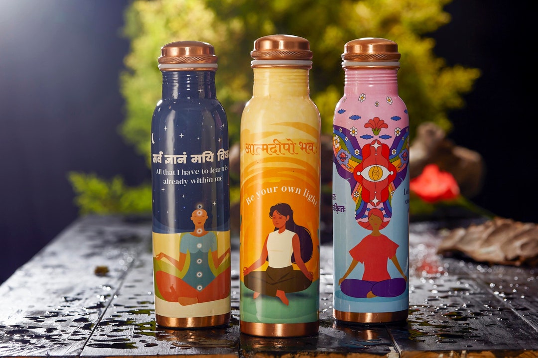 純銅 ウォーターボトル ヨガボトル 水筒 デトックス 健康 アーユル