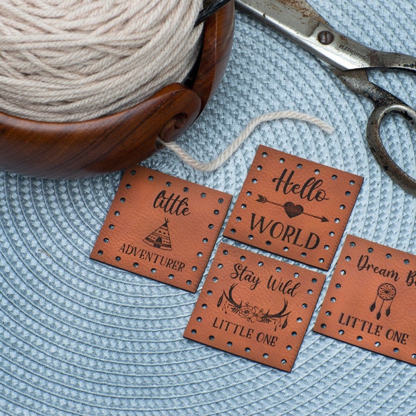 Leather Sew on Patch Personalized Etsy