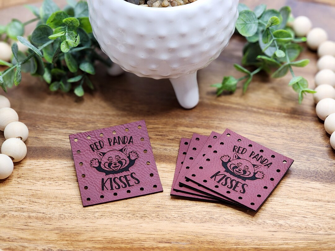 Custom Faux Leather Tags 2 X 2 SEW ON Custom Leather Patch Personalized