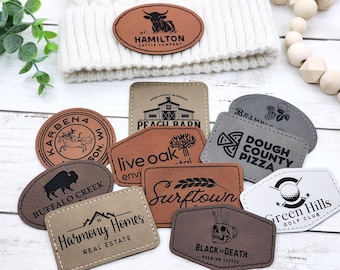 3 x 2 inch aangepaste naampatch, aangepaste patches voor hoeden, aangepaste opstrijkbare patch, gepersonaliseerde patch beanie imitatieleer, kunstleren logo hoedenpatch