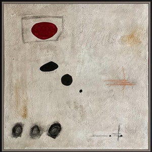 large abstract painting, contemporary art, white painting, white abstract painting, red painting, extra large modern painting, wabi sabi wall art, loft wall art, luxury residence wall art