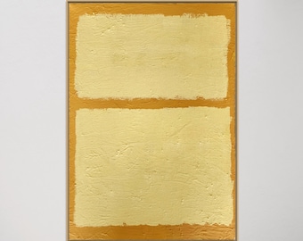 Extra Large Abstract Painting Minimalist Painting Mustard Yellow Abstract Painting Mark Rothko inspired Yellow Painting Canvas Painting