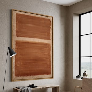 Large Brown Abstract Painting Beige Painting Texture Painting Brown Minimalist Painting Minimalist Art Mark Rothko Inspired Abstract Canvas