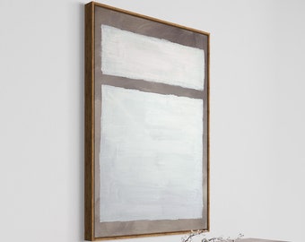Large Abstract Painting,Nordic Oil Painting,Beige Painting White Painting,Original Boho Painting,Minimalist Art,Neutral Abstract Painting