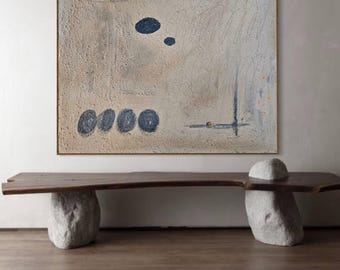 Extra large original abstract painting on canvas,Minimalist Painting,Beige Textured Art, Contemporary Art,Mustard Yellow Textured Painting