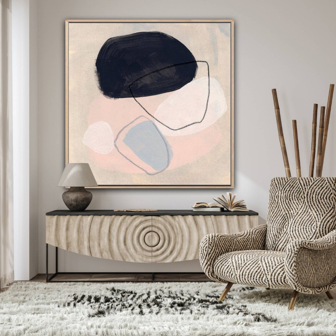 Extra Large Wall Art Abstract Beige Painting Minimalist Painting Large ...