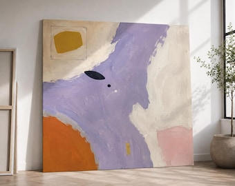 Lavender Abstract Painting, Textured Wall Art, Modern Colorful Canvas, Contemporary Original Art, Large Minimalist Home Decor, Modern Art