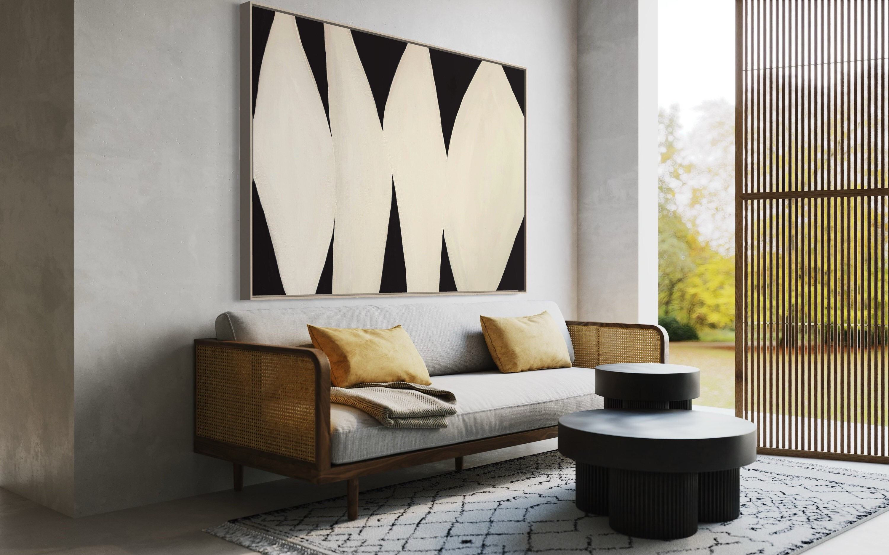 Black and White Painting Extra Large Wall Art Abstract Painting Original  Contemporary Art Black White Oil Artwork Mid Century Modern Art - Etsy