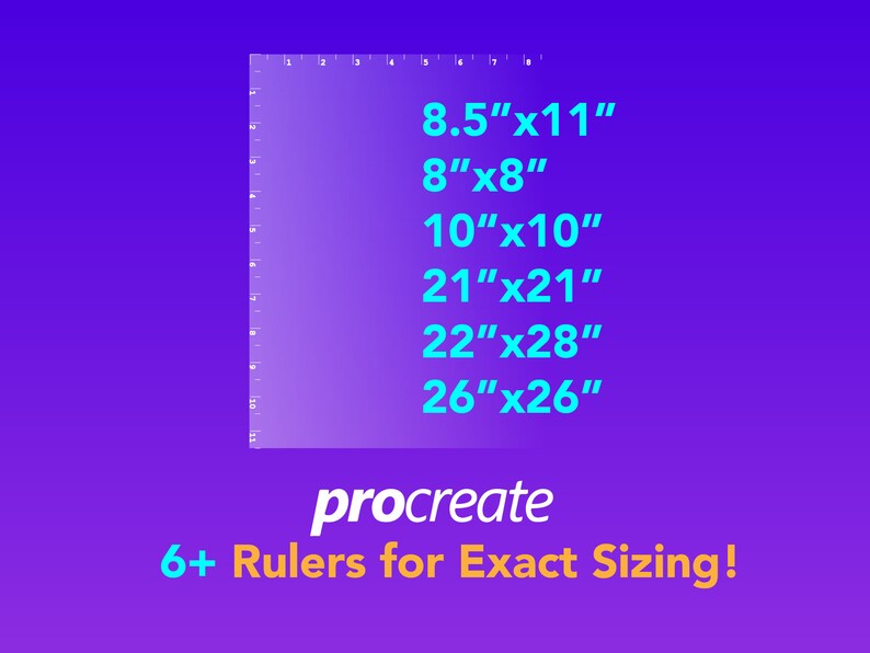 6 Procreate Rulers Instant Download for Procreate Etsy
