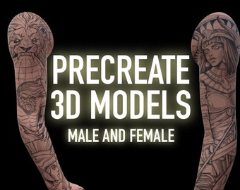 Procréer des modèles 3D - Homme, Femme, Femme, Homme, Bras, Jambe, Torse, Corps humain, Tatoueur