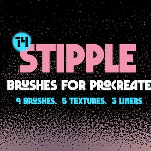 Stipple Procreate Brushes - Dotwork, Fine Line, Texture, Shading, Halftone, iPad, Instant Download, Bundle