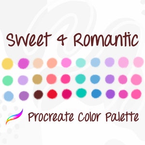 Procreate Color Palette | Color Swatches | Sweet and Romantic | iPad illustration, Procreate Art