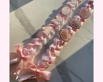 Coquette Ribbon Lei | Hello Kitty Lei | Graduation Lei | Custom Graduation Lei | Flower Lei | Pink Lei | Butterfly Lei | Graduation Gift