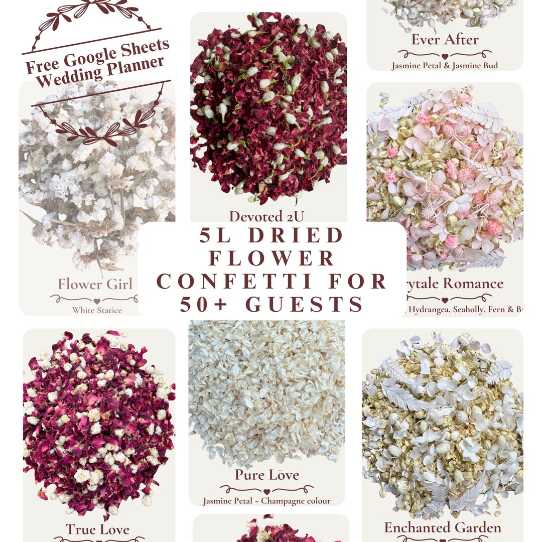 5L Dried Flowers Wedding Confetti Biodegradable Blends of Fragrant