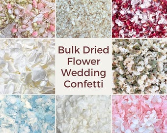 Bulk Dried Flower Wedding Confetti - Biodegradable Confetti - Dried Flower Confetti - Real Natural Confetti - Wedding Table and Aisle Decor