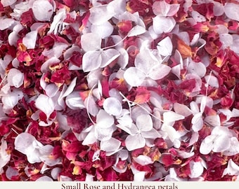 1L Biodegradable Confetti - Rose & Hydrangea Petal - Dried Flower Wedding Confetti - Flower Confetti - Real Flower Confetti - Wedding Decor