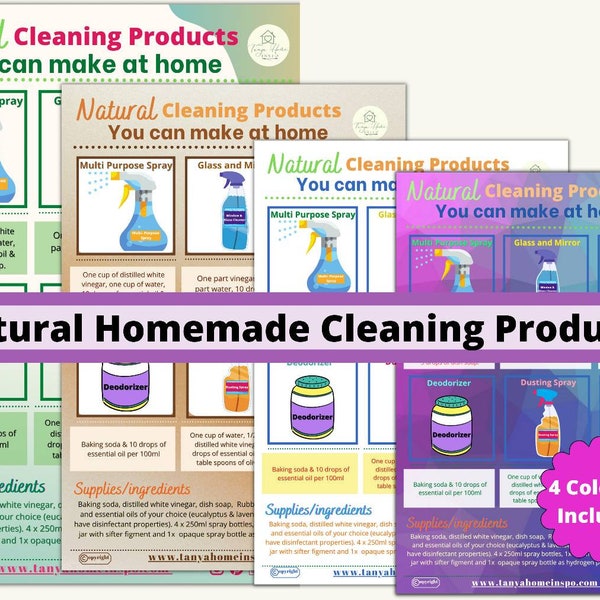 Homemade Cleaning Recipes | Printable Cleaning Recipes | Printable Cleaners | Homade Cleaning Recipes | Homemade Cleaners