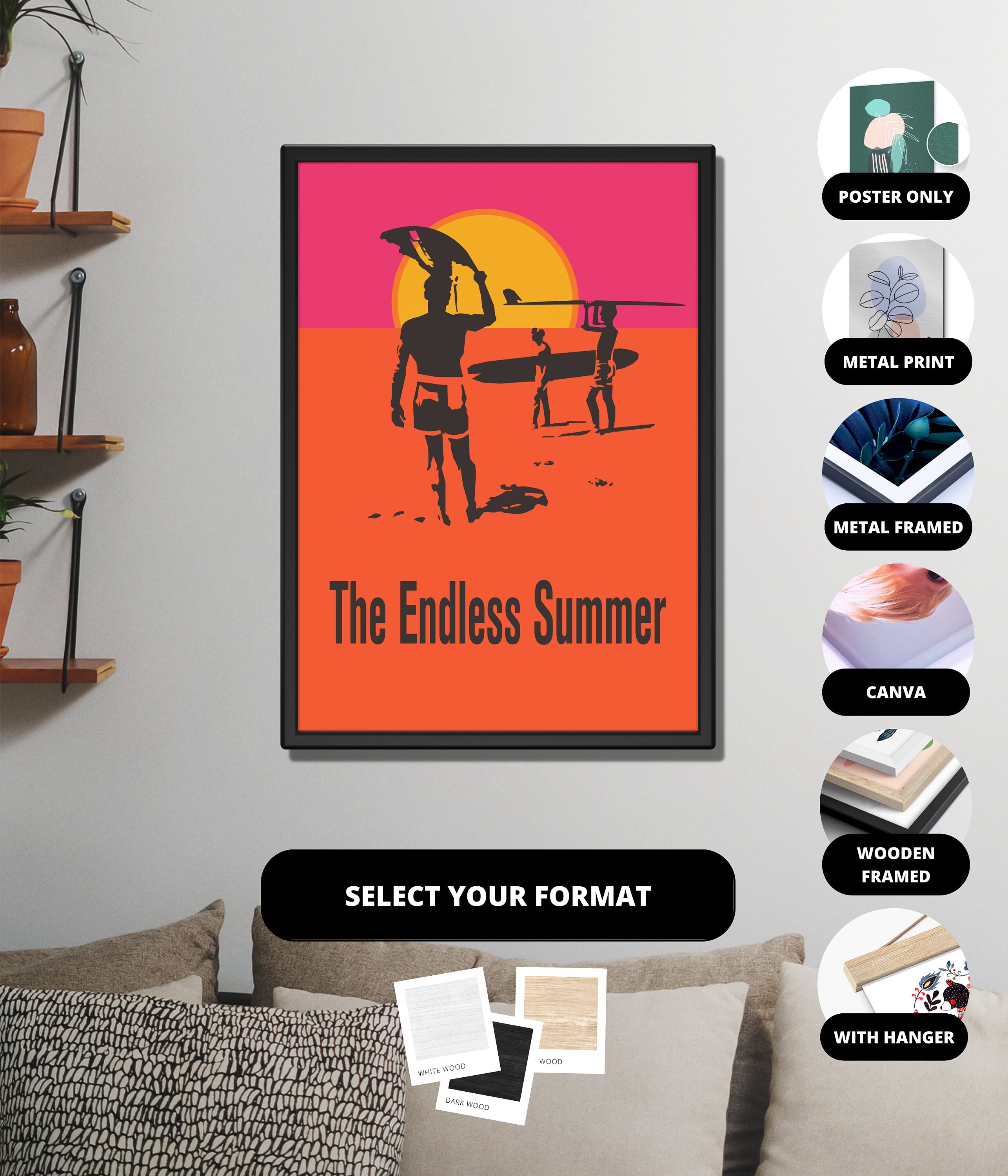 The Endless Summer Movie Poster Art Print 1966 Surfing Movie