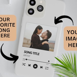 Custom Music Phone Case, Personalized Phone Case, Flexi Phone Case, Favorite Song, Case for iPhones, Samsung