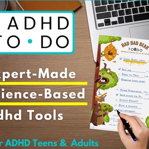 Elenco di cose da fare per ADHD Quirky Expert per adolescenti e adulti con ADHD / Pacchetto valore di 10 pianificatori giornalieri