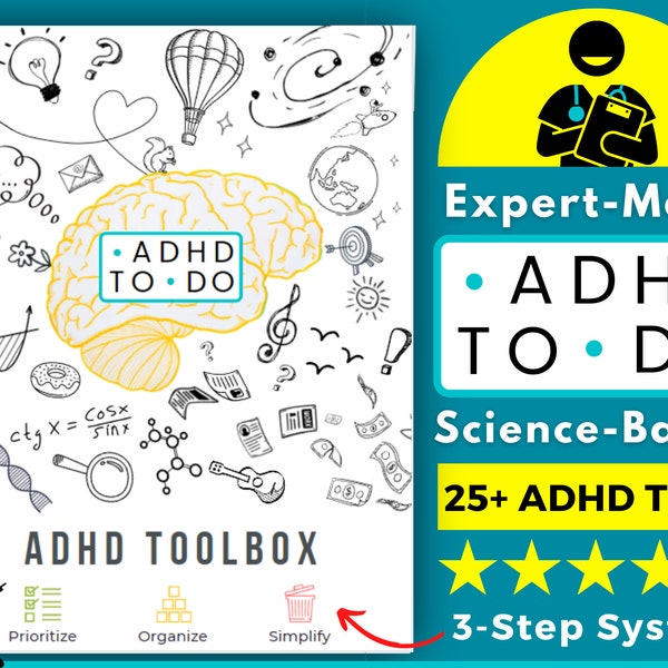 adhd homework checklist Expert-made ADHD Planner with ADHD Habit Tracker, ADHD Organizing Tips and plenty more | Science-based Adhd Tools for Adhd Adults & Teens