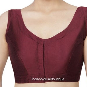 Indian designer round Neck sleeveless silk blouse,Handmade blouse,Readymade blouse, Wedding blouse ,handmade blouse, Women blouse