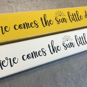 Here comes the sun little darling Rustic Wooden Plaque/Sign/wall hanging image 4