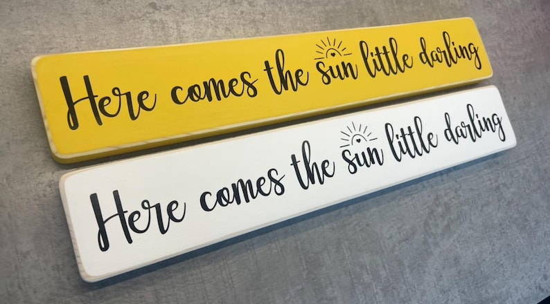Here comes the sun little darling Rustic Wooden Plaque/Sign/wall hanging image 4