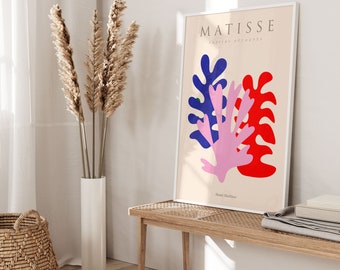 Henri Matisse Exhibition Print, Mid Century Modern Wall Art, Matisse Art Print, Abstract Home Decor, Minimalist Wall Art, Boho Minimal Art