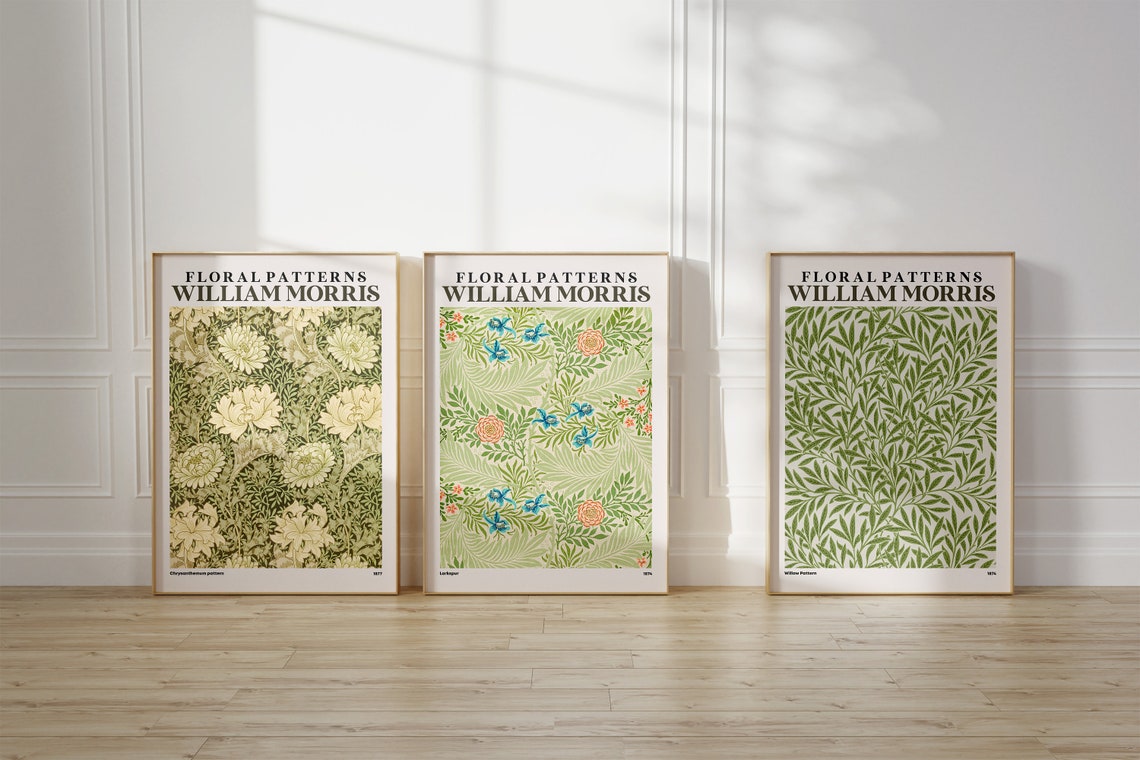 William Morris Set of 3 Exhibition Prints, William Morris Art Gallery ...
