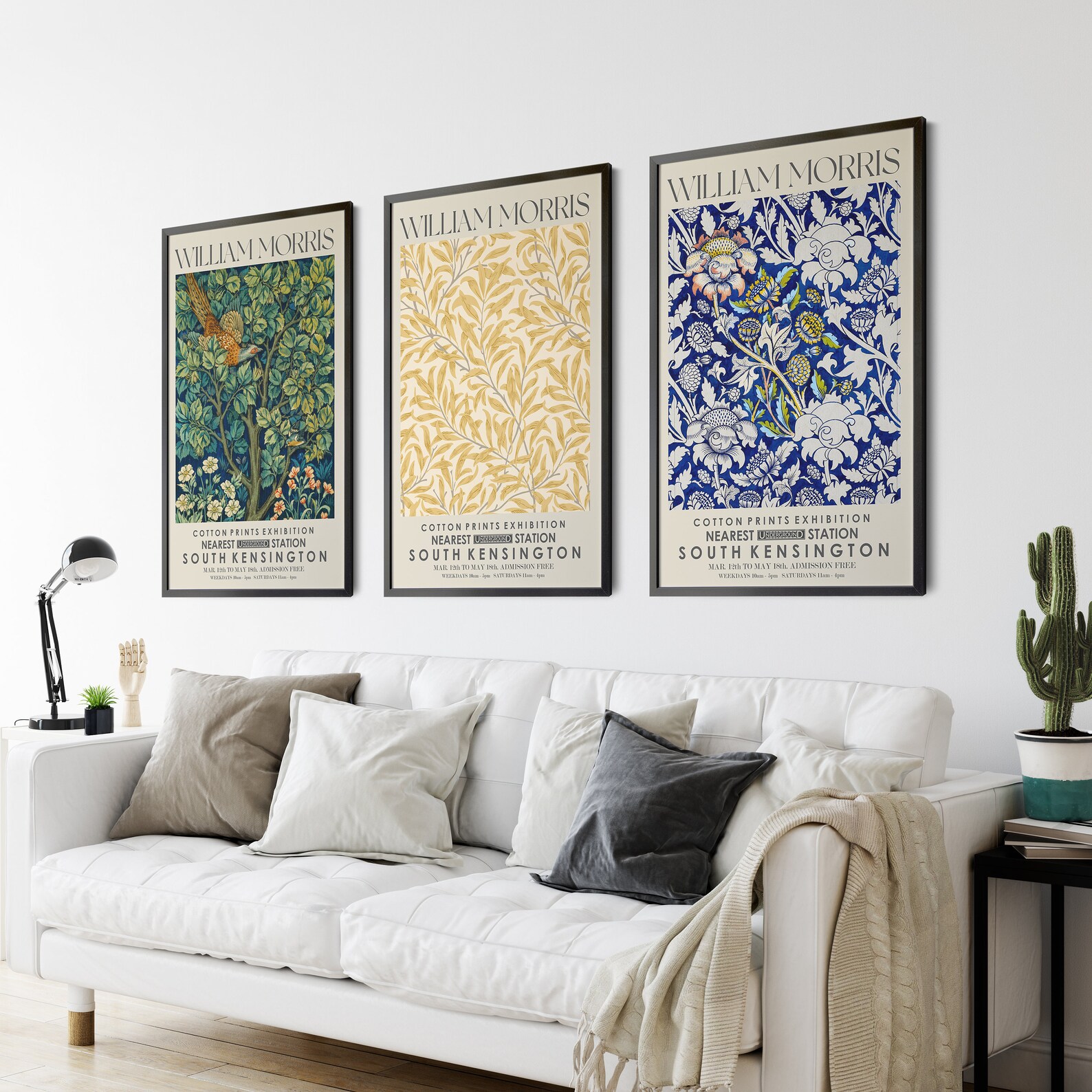 William Morris Set of 3 Exhibition Prints, William Morris Art Gallery ...