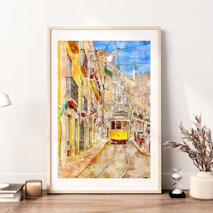 Lisbon Portugal Art Print, Travel Print, Portugal Travel Poster, Travel Gift, Wall Art Poster, Europe Print, Housewarming Gift, Home Decor