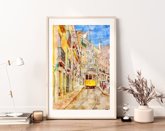 Lisbon Portugal Art Print, Travel Print, Portugal Travel Poster, Travel Gift, Wall Art Poster, Europe Print, Housewarming Gift, Home Decor